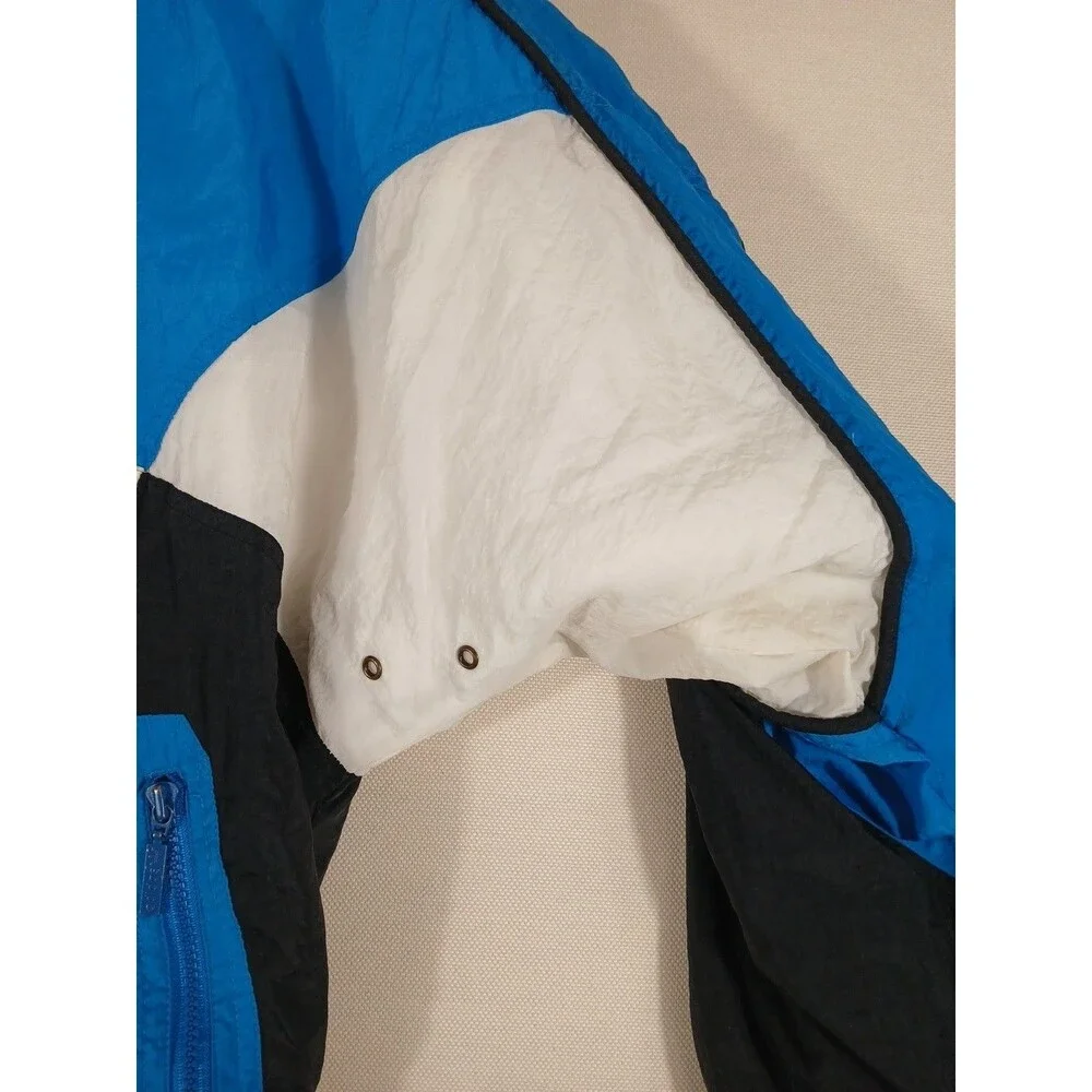 Vintage 90s Adidas Mens Medium Spell Out Pullover Hooded Puffer Anorak Jacket XL